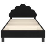 Casa si Gradina - Mobilier - Paturi si accesorii - Paturi - Cadru de pat pentru copii cu spatar Negru 90 x 190 cm Catifea - Infinity.ro