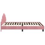 Casa si Gradina - Mobilier - Paturi si accesorii - Paturi - Cadru de pat pentru copii cu spatar Roz 90 x 190 cm Catifea - Infinity.ro