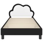 Casa si Gradina - Mobilier - Paturi si accesorii - Paturi - Cadru de pat pentru copii cu spatar Negru 90 x 190 cm PU - Infinity.ro