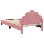 Casa si Gradina - Mobilier - Paturi si accesorii - Paturi - Cadru de pat pentru copii cu spatar Roz 90 x 190 cm Catifea - Infinity.ro