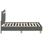 Casa si Gradina - Mobilier - Paturi si accesorii - Paturi - Cadru de pat pentru copii cu spatar Gri inchis 70 x 140 cm - Infinity.ro