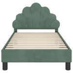 Casa si Gradina - Mobilier - Paturi si accesorii - Paturi - Cadru de pat pentru copii cu spatar Verde Marii 80 x 160 cm - Infinity.ro