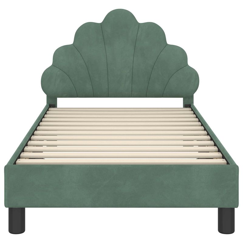 Casa si Gradina - Mobilier - Paturi si accesorii - Paturi - Cadru de pat pentru copii cu spatar Verde Marii 80 x 160 cm - Infinity.ro