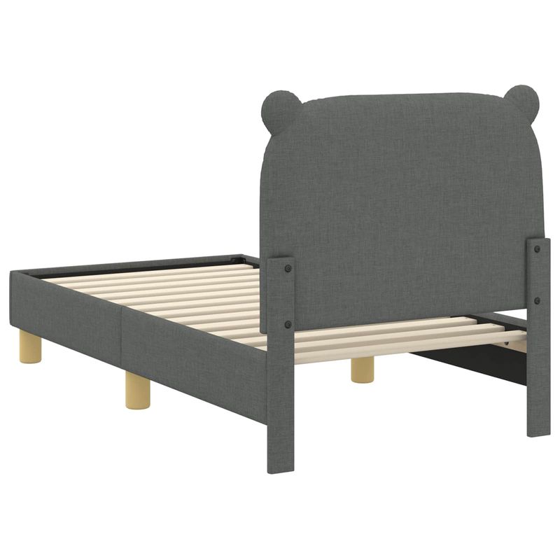Casa si Gradina - Mobilier - Paturi si accesorii - Paturi - Cadru de pat pentru copii cu spatar Gri inchis 70 x 140 cm - Infinity.ro