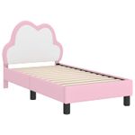 Casa si Gradina - Mobilier - Paturi si accesorii - Paturi - Cadru de pat pentru copii cu spatar Roz 70 x 140 cm PU - Infinity.ro