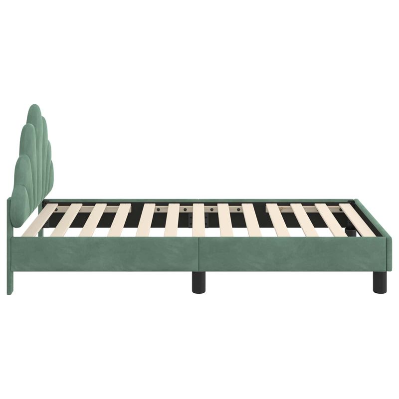 Casa si Gradina - Mobilier - Paturi si accesorii - Paturi - Cadru de pat pentru copii cu spatar Verde Marii 80 x 160 cm - Infinity.ro