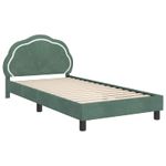 Casa si Gradina - Mobilier - Paturi si accesorii - Paturi - Cadru de pat pentru copii cu spatar Verde Marii 90 x 200 cm - Infinity.ro