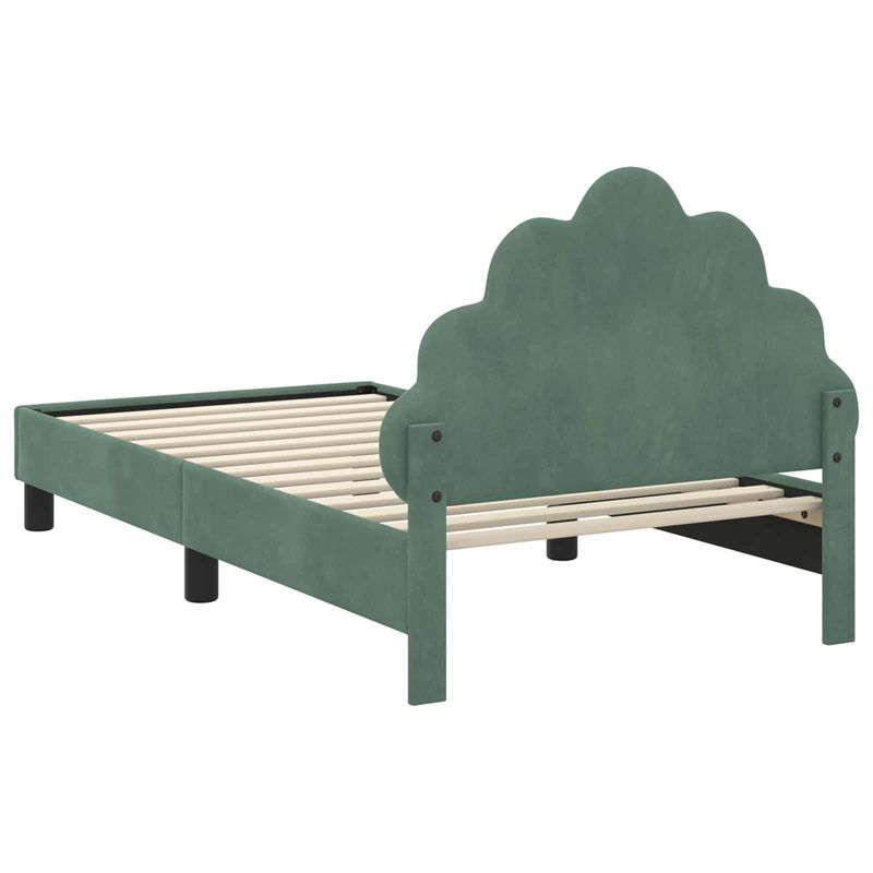 Casa si Gradina - Mobilier - Paturi si accesorii - Paturi - Cadru de pat pentru copii cu spatar Verde Marii 80 x 160 cm - Infinity.ro