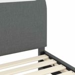 Casa si Gradina - Mobilier - Paturi si accesorii - Paturi - Cadru de pat pentru copii cu spatar Gri inchis 70 x 140 cm - Infinity.ro