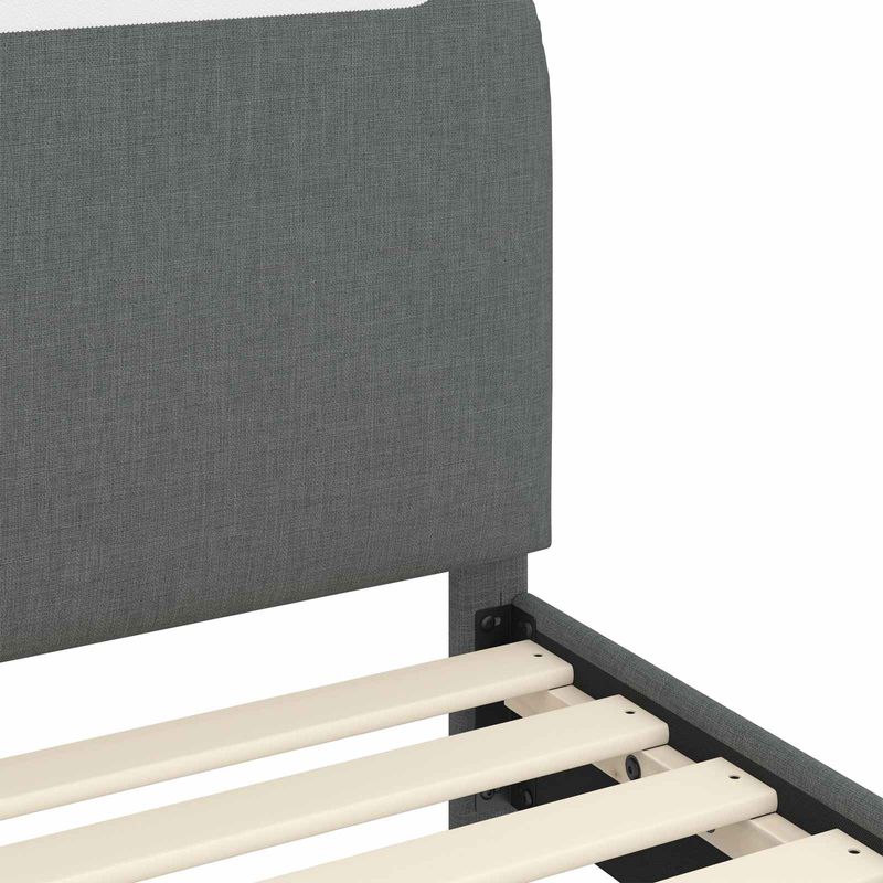 Casa si Gradina - Mobilier - Paturi si accesorii - Paturi - Cadru de pat pentru copii cu spatar Gri inchis 70 x 140 cm - Infinity.ro