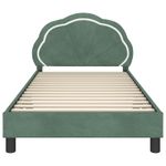 Casa si Gradina - Mobilier - Paturi si accesorii - Paturi - Cadru de pat pentru copii cu spatar Verde Marii 90 x 200 cm - Infinity.ro