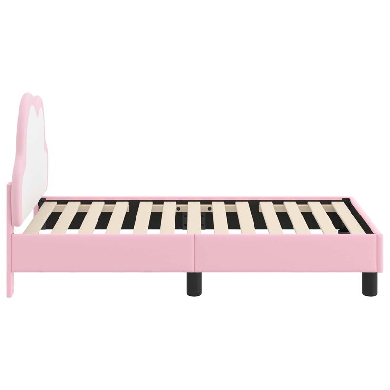 Casa si Gradina - Mobilier - Paturi si accesorii - Paturi - Cadru de pat pentru copii cu spatar Roz 70 x 140 cm PU - Infinity.ro
