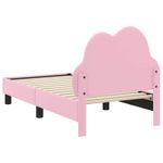 Casa si Gradina - Mobilier - Paturi si accesorii - Paturi - Cadru de pat pentru copii cu spatar Roz 70 x 140 cm PU - Infinity.ro