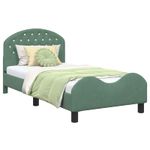 Casa si Gradina - Mobilier - Paturi si accesorii - Paturi - Cadru de pat pentru copii cu spatar Verde Marii 80 x 160 cm - Infinity.ro