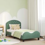 Casa si Gradina - Mobilier - Paturi si accesorii - Paturi - Cadru de pat pentru copii cu spatar Verde Marii 80 x 160 cm - Infinity.ro
