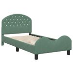 Casa si Gradina - Mobilier - Paturi si accesorii - Paturi - Cadru de pat pentru copii cu spatar Verde Marii 80 x 160 cm - Infinity.ro