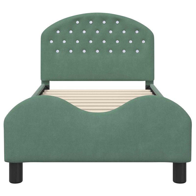 Casa si Gradina - Mobilier - Paturi si accesorii - Paturi - Cadru de pat pentru copii cu spatar Verde Marii 80 x 160 cm - Infinity.ro