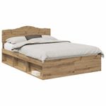 Casa si Gradina - Mobilier - Paturi si accesorii - Paturi - Cadru de pat Stejar artizanal 150 x 200 cm Lemn de pin masiv - Infinity.ro