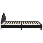 Casa si Gradina - Mobilier - Paturi si accesorii - Paturi - Cadru de pat pentru copii cu spatar Negru 90 x 200 cm Catifea - Infinity.ro