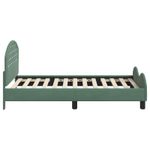 Casa si Gradina - Mobilier - Paturi si accesorii - Paturi - Cadru de pat pentru copii cu spatar Verde Marii 80 x 160 cm - Infinity.ro