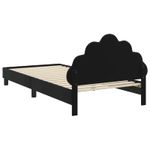 Casa si Gradina - Mobilier - Paturi si accesorii - Paturi - Cadru de pat pentru copii cu spatar Negru 90 x 200 cm Catifea - Infinity.ro