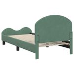 Casa si Gradina - Mobilier - Paturi si accesorii - Paturi - Cadru de pat pentru copii cu spatar Verde Marii 80 x 160 cm - Infinity.ro
