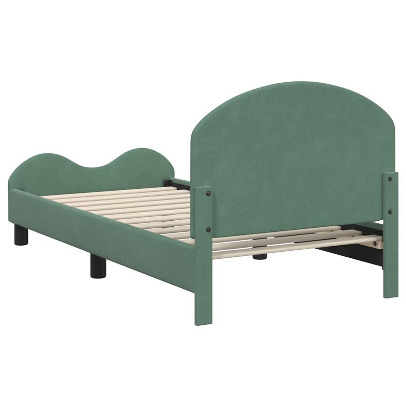 Casa si Gradina - Mobilier - Paturi si accesorii - Paturi - Cadru de pat pentru copii cu spatar Verde Marii 80 x 160 cm - Infinity.ro