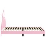 Casa si Gradina - Mobilier - Paturi si accesorii - Paturi - Cadru de pat pentru copii cu spatar Roz 90 x 200 cm PU - Infinity.ro