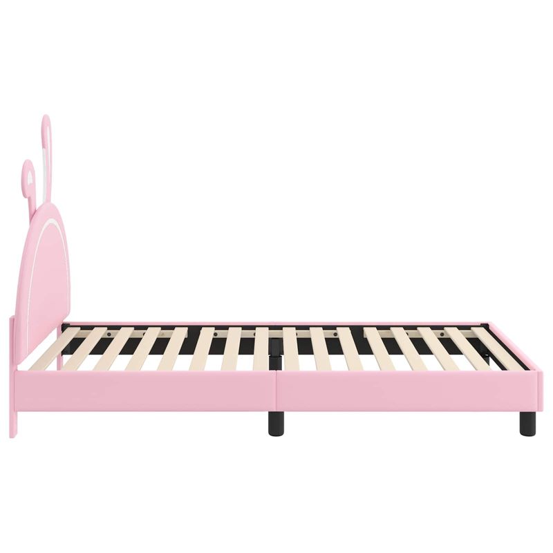 Casa si Gradina - Mobilier - Paturi si accesorii - Paturi - Cadru de pat pentru copii cu spatar Roz 90 x 200 cm PU - Infinity.ro