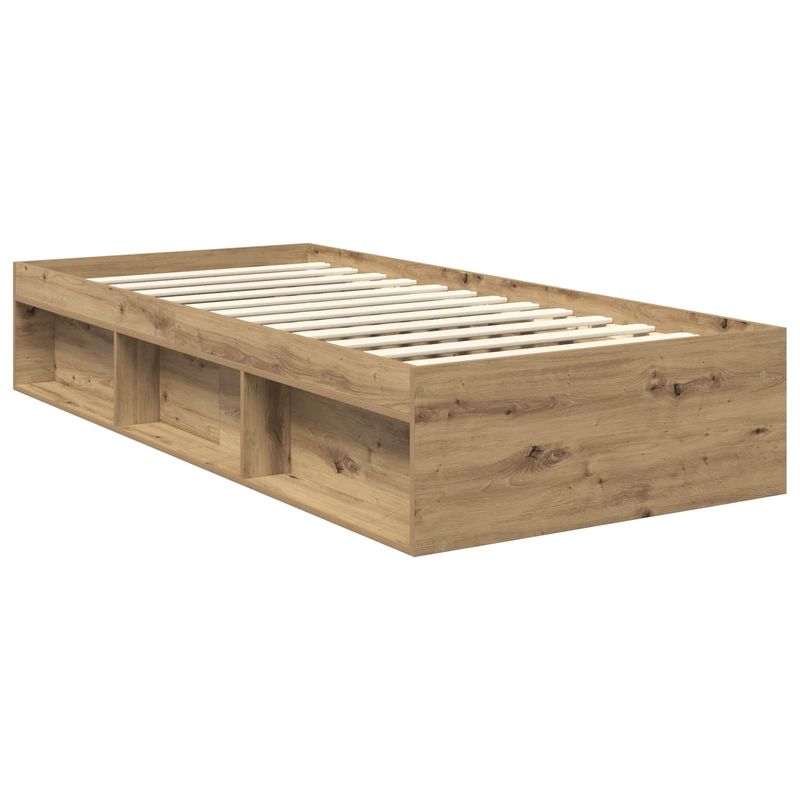 Casa si Gradina - Mobilier - Paturi si accesorii - Paturi - Cadru de pat Stejar artizanal 90 x 190 cm Lemn de pin masiv - Infinity.ro