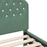 Casa si Gradina - Mobilier - Paturi si accesorii - Paturi - Cadru de pat pentru copii cu spatar Verde Marii 80 x 160 cm - Infinity.ro
