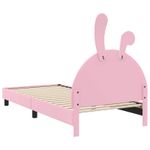 Casa si Gradina - Mobilier - Paturi si accesorii - Paturi - Cadru de pat pentru copii cu spatar Roz 90 x 200 cm PU - Infinity.ro