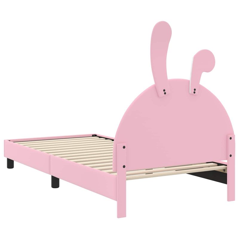 Casa si Gradina - Mobilier - Paturi si accesorii - Paturi - Cadru de pat pentru copii cu spatar Roz 90 x 200 cm PU - Infinity.ro