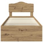 Casa si Gradina - Mobilier - Paturi si accesorii - Paturi - Cadru de pat Stejar artizanal 90 x 190 cm Lemn de pin masiv - Infinity.ro