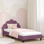 Casa si Gradina - Mobilier - Paturi si accesorii - Paturi - Cadru de pat pentru copii cu spatar Violet 80 x 200 cm Catifea - Infinity.ro