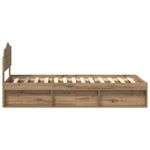 Casa si Gradina - Mobilier - Paturi si accesorii - Paturi - Cadru de pat Stejar artizanal 90 x 190 cm Lemn de pin masiv - Infinity.ro