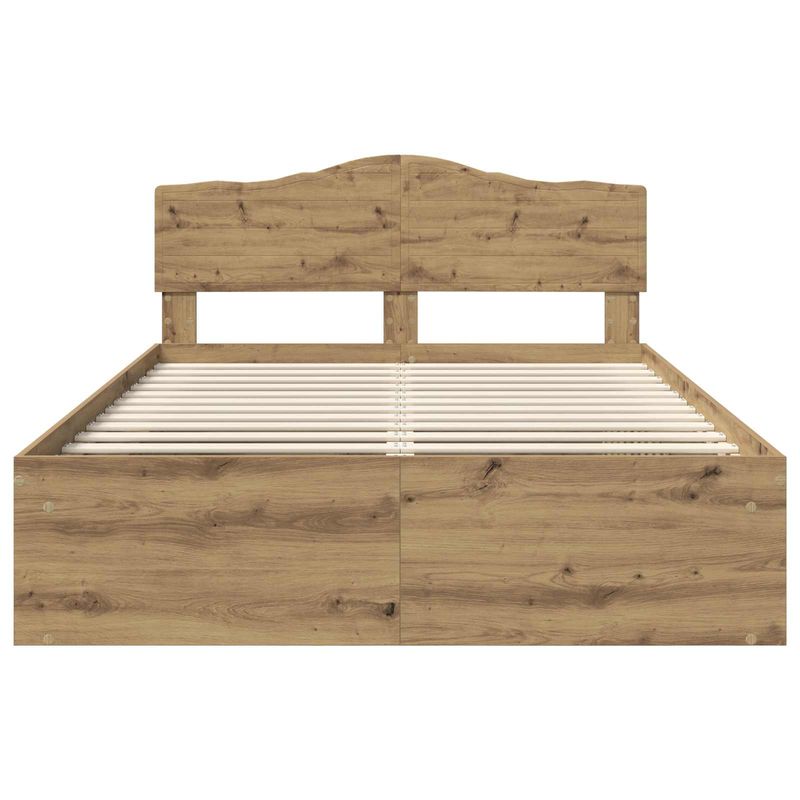 Casa si Gradina - Mobilier - Paturi si accesorii - Paturi - Cadru de pat Stejar artizanal 150 x 200 cm Lemn de pin masiv - Infinity.ro