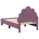Casa si Gradina - Mobilier - Paturi si accesorii - Paturi - Cadru de pat pentru copii cu spatar Violet 70 x 140 cm Catifea - Infinity.ro