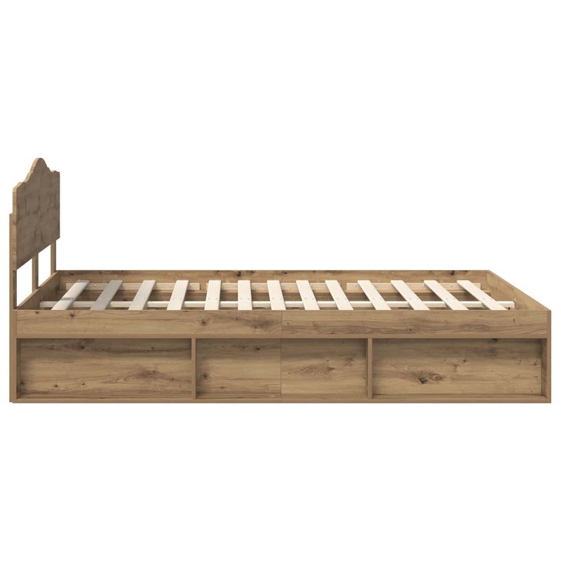 Casa si Gradina - Mobilier - Paturi si accesorii - Paturi - Cadru de pat Stejar artizanal 150 x 200 cm Lemn de pin masiv - Infinity.ro