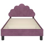 Casa si Gradina - Mobilier - Paturi si accesorii - Paturi - Cadru de pat pentru copii cu spatar Violet 80 x 200 cm Catifea - Infinity.ro