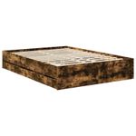 Casa si Gradina - Mobilier - Paturi si accesorii - Paturi - Cadru de pat Stejar fumuriu 140 x 200 cm Lemn Ingineresc - Infinity.ro