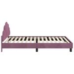 Casa si Gradina - Mobilier - Paturi si accesorii - Paturi - Cadru de pat pentru copii cu spatar Violet 80 x 200 cm Catifea - Infinity.ro