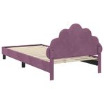 Casa si Gradina - Mobilier - Paturi si accesorii - Paturi - Cadru de pat pentru copii cu spatar Violet 80 x 200 cm Catifea - Infinity.ro