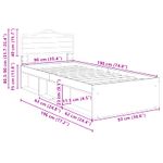 Casa si Gradina - Mobilier - Paturi si accesorii - Paturi - Cadru de pat Stejar artizanal 90 x 190 cm Lemn de pin masiv - Infinity.ro