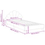 Casa si Gradina - Mobilier - Paturi si accesorii - Paturi - Cadru de pat pentru copii cu spatar Violet 80 x 200 cm Catifea - Infinity.ro