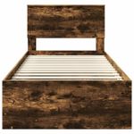 Casa si Gradina - Mobilier - Paturi si accesorii - Paturi - Cadru de pat Stejar fumuriu 90 x 200 cm Lemn compozit - Infinity.ro