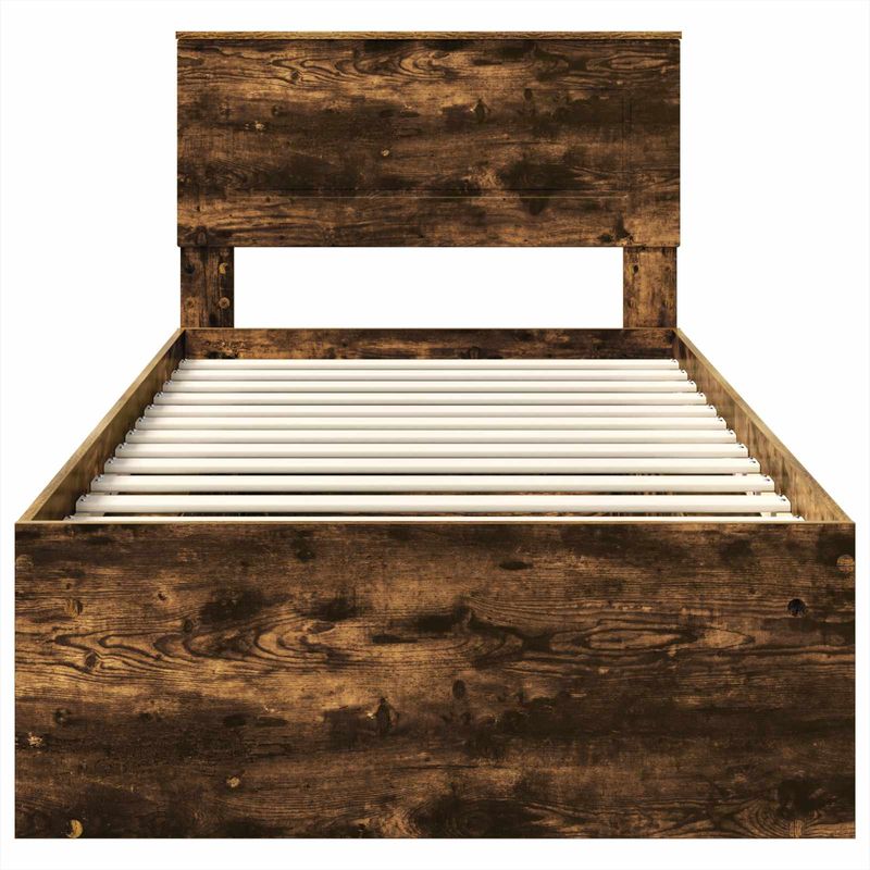 Casa si Gradina - Mobilier - Paturi si accesorii - Paturi - Cadru de pat Stejar fumuriu 90 x 200 cm Lemn compozit - Infinity.ro
