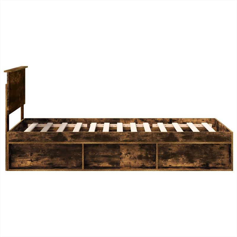 Casa si Gradina - Mobilier - Paturi si accesorii - Paturi - Cadru de pat Stejar fumuriu 90 x 200 cm Lemn compozit - Infinity.ro