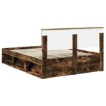 Casa si Gradina - Mobilier - Paturi si accesorii - Paturi - Cadru de pat Stejar fumuriu 140 x 200 cm Lemn compozit - Infinity.ro