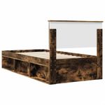 Casa si Gradina - Mobilier - Paturi si accesorii - Paturi - Cadru de pat Stejar fumuriu 90 x 200 cm Lemn compozit - Infinity.ro